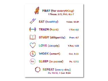 Christian daily routine Digital download printable art #2